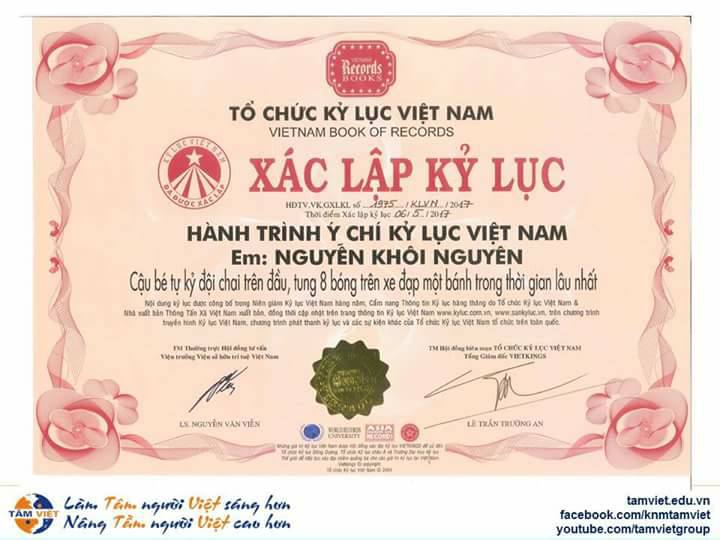 Tâm Việt đạt 4 giải Kỷ lục quốc gia